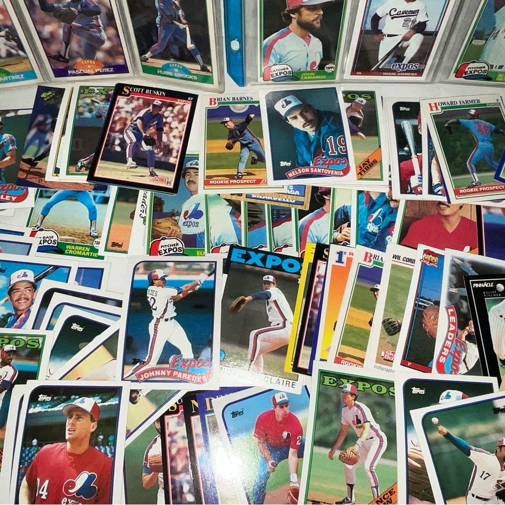Montreal Expos MLB Baseball Cards 1981-1993, Topps, Score, Bowman..lot Of ~140